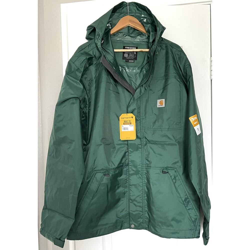 Carhartt Dry Harbor Waterproof Rain Jacket Storm Defender 103510 XL TALL XLT